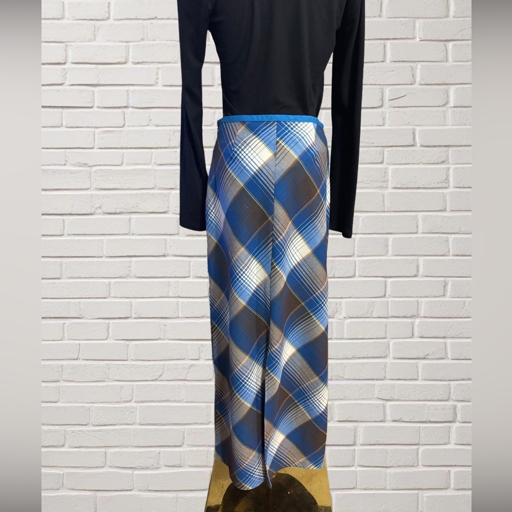 Urban Outfitters Janelle Plaid Midi Skirt Grunge Preppy Academia Slit Size S - Picture 5 of 9
